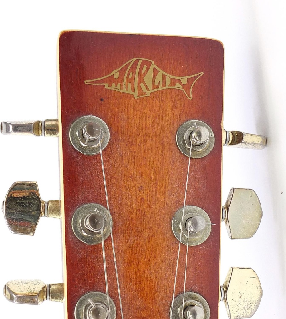 Marlin six string acoustic guitar model MF2-7, 102.5cm in length : For Further Condition Reports - Image 3 of 9