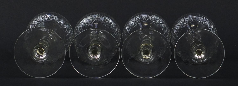 Set of four cut crystal tall glasses, 20cm high : For Further Condition Reports Please Visit Our - Image 5 of 5