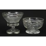 Two good quality 19th century cut glass bowls, the largest 21.5cm high x 23cm in diameter : For