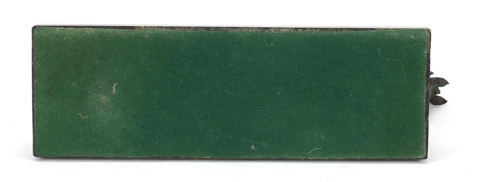 Patinated bronze workhorse raised on a rectangular green marble base, 32cm in length : For Further - Image 5 of 6