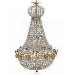 Large ornate chandelier with gilt metal mounts, 114cm high : For Further Condition Reports Please
