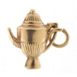 9ct gold Victorian coffee pot charm, 1.5cm high, 0.2g : For Further Condition Reports Please Visit
