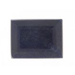 Rectangular blue sapphire gemstone with certificate, 104 carat : For Further Condition Reports