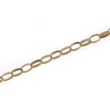 9ct gold Belcher link necklace, 50cm in length, 7.9g : For Further Condition Reports Please Visit