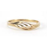 9ct gold pierced ring, size M, 1.2g : For Further Condition Reports Please Visit Our Website -