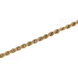 9ct gold rope twist necklace, 48cm in length, 7.3g : For Further Condition Reports Please Visit