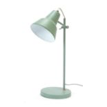 Retro green anglepoise design adjustable lamp, 46cm high : For Further Condition Reports Please