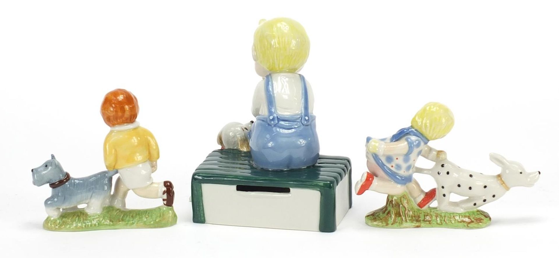 Three Wade Mabel Lucie Attwell figures comprising Sam Money Bank limited edition 500 and Sarah & Sam - Image 4 of 6