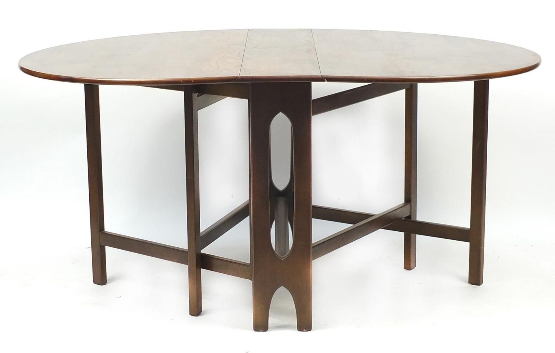Elm drop leaf dining table, 74cm H x 154cm W extended x 108cm D : For Further Condition Reports
