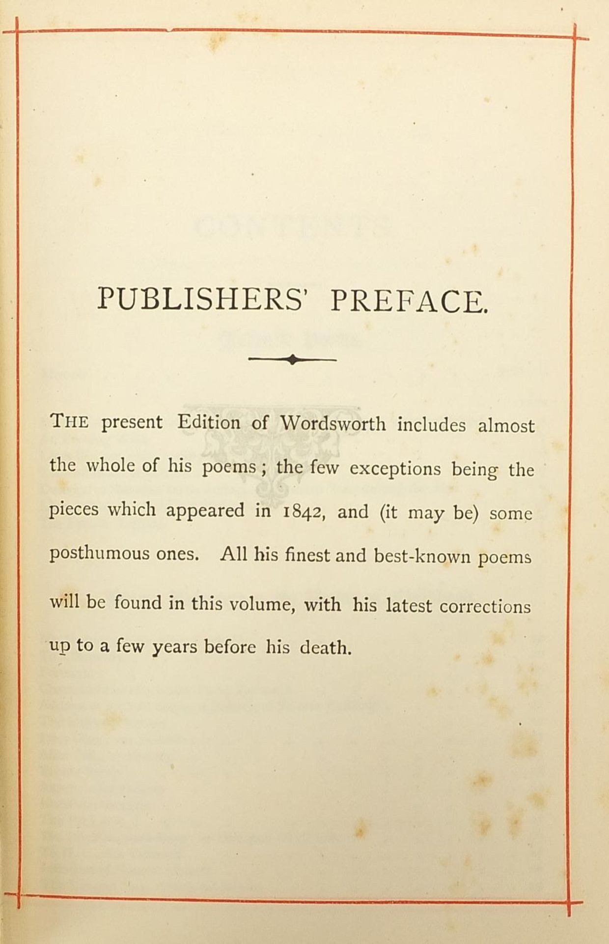 The Poetical Works of Wordsworth, hardback book published by Frederick Warne & Co, London : For - Image 2 of 3