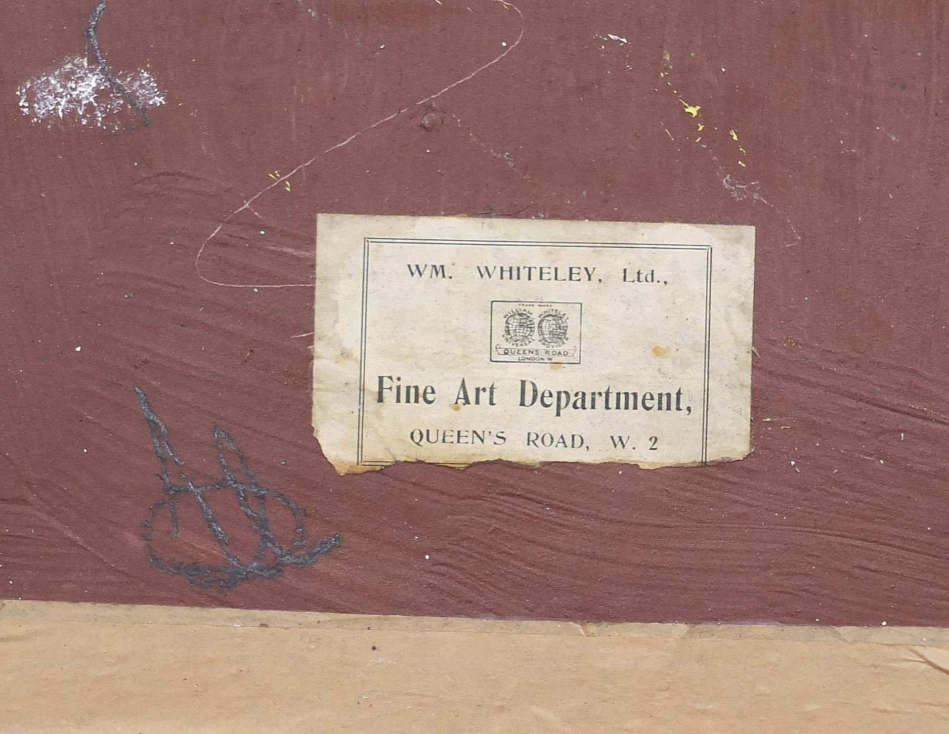 Portrait of an African farmer, oil on board bearing a W M Whiteley Fine Art Department label - Image 6 of 6