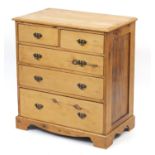 Victorian pine five drawer chest, 85cm H x 78cm W x 46cm D : For Further Condition Reports Please