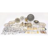 19th century and later silverplate and metalware including a pair of serving dishes, salver and