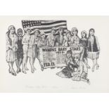 Frank Martin - Wampas baby stars, pencil signed etching, limited edition 43/50, mounted, framed
