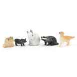 Collectable china animals including Royal Copenhagen, Royal Doulton and Beswick, the largest 10cm in