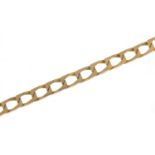 9ct gold curb link necklace, 44cm in length, 13.2g : For Further Condition Reports Please Visit