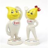 Pair of painted cast iron Esso advertising money banks, Abby & Andy Slick, 24cm high : For Further