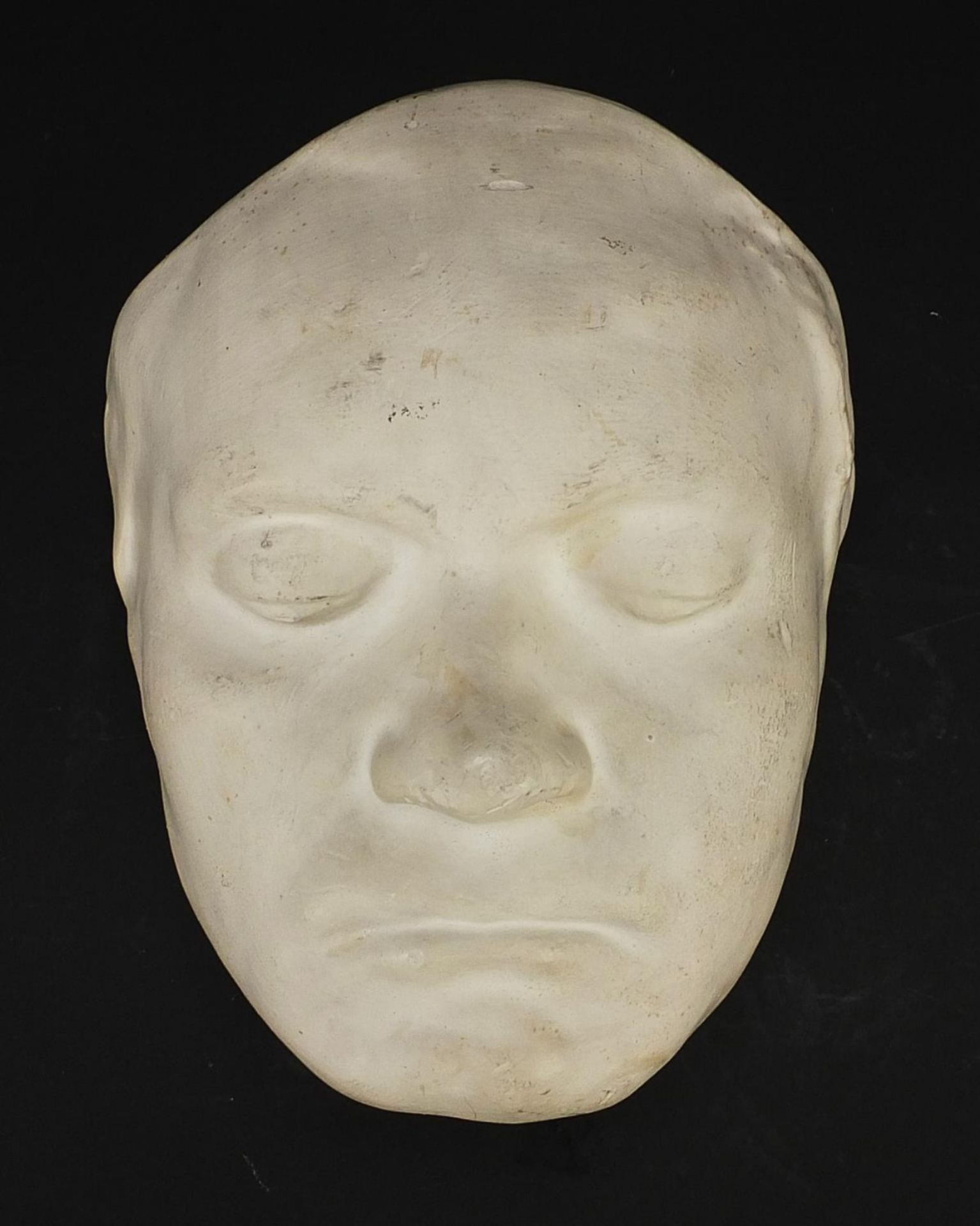 Plaster death mask of Beethoven, 22cm high : For Further Condition Reports Please Visit Our