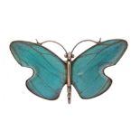 Silver butterfly wing brooch, 6.5cm wide, 19.0g : For Further Condition Reports Please Visit Our