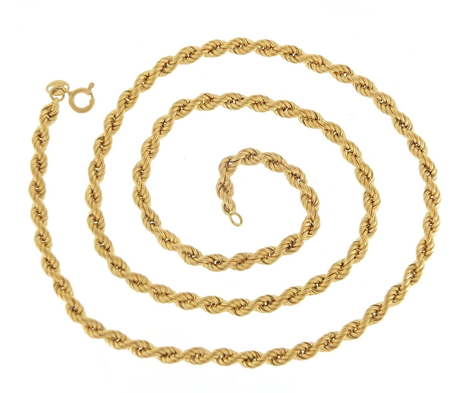 9ct gold rope twist necklace, 48cm in length, 5.8g : For Further Condition Reports Please Visit - Image 2 of 3