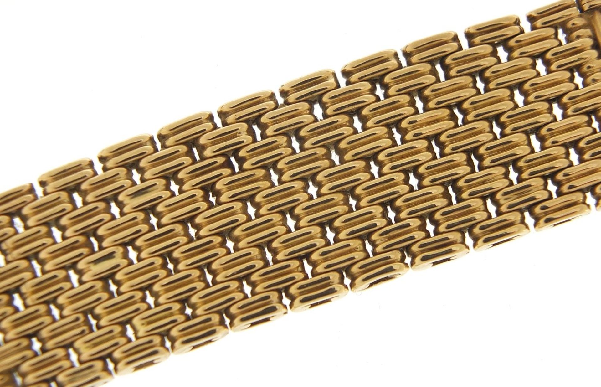 9ct gold watch strap, 15cm in length when closed, 1.7cm wide, 46.5g : For Further Condition - Image 3 of 5