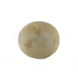 Oval cabochon cat's eye gemstone with certificate, 4.0 carat : For Further Condition Reports