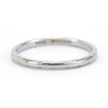 Platinum wedding band, size O/P, 2.8g : For Further Condition Reports Please Visit Our Website -