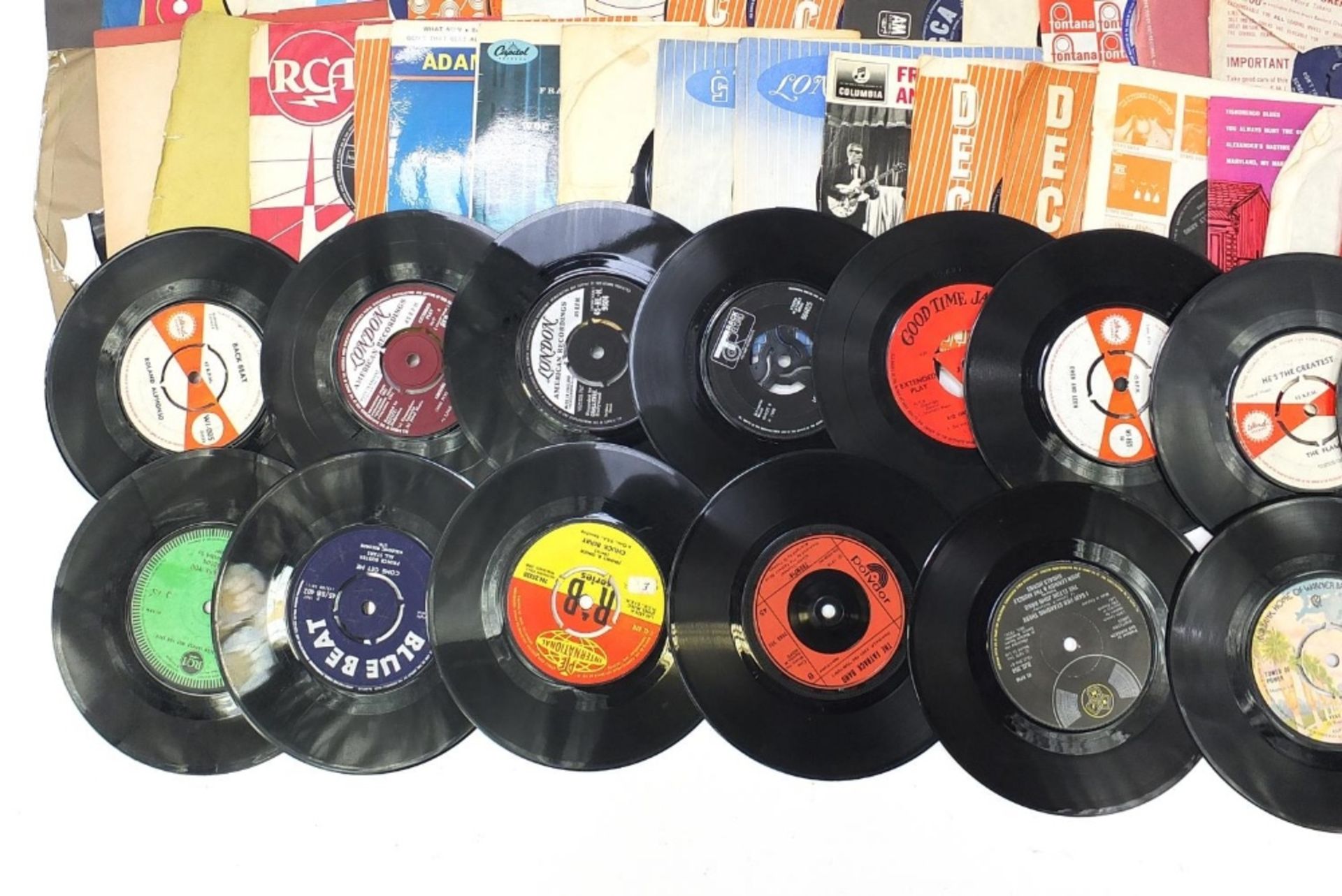 45rpm records including Elvis Presley, John Mayall, Chuck Berry, The Rolling Stones and The Jimi - Bild 4 aus 5