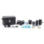 Praktica Super TL camera with lenses, accessories and fitted case : For Further Condition Reports