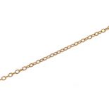 9ct gold Belcher link necklace, 45cm in length, 1.0g : For Further Condition Reports Please Visit