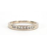 18ct gold diamond half eternity ring, approximately .15 carat in total, size L, 2.3g : For Further
