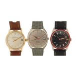 Eterna, three gentlemen's wristwatches including two Eterna-matic, two with date apertures : For