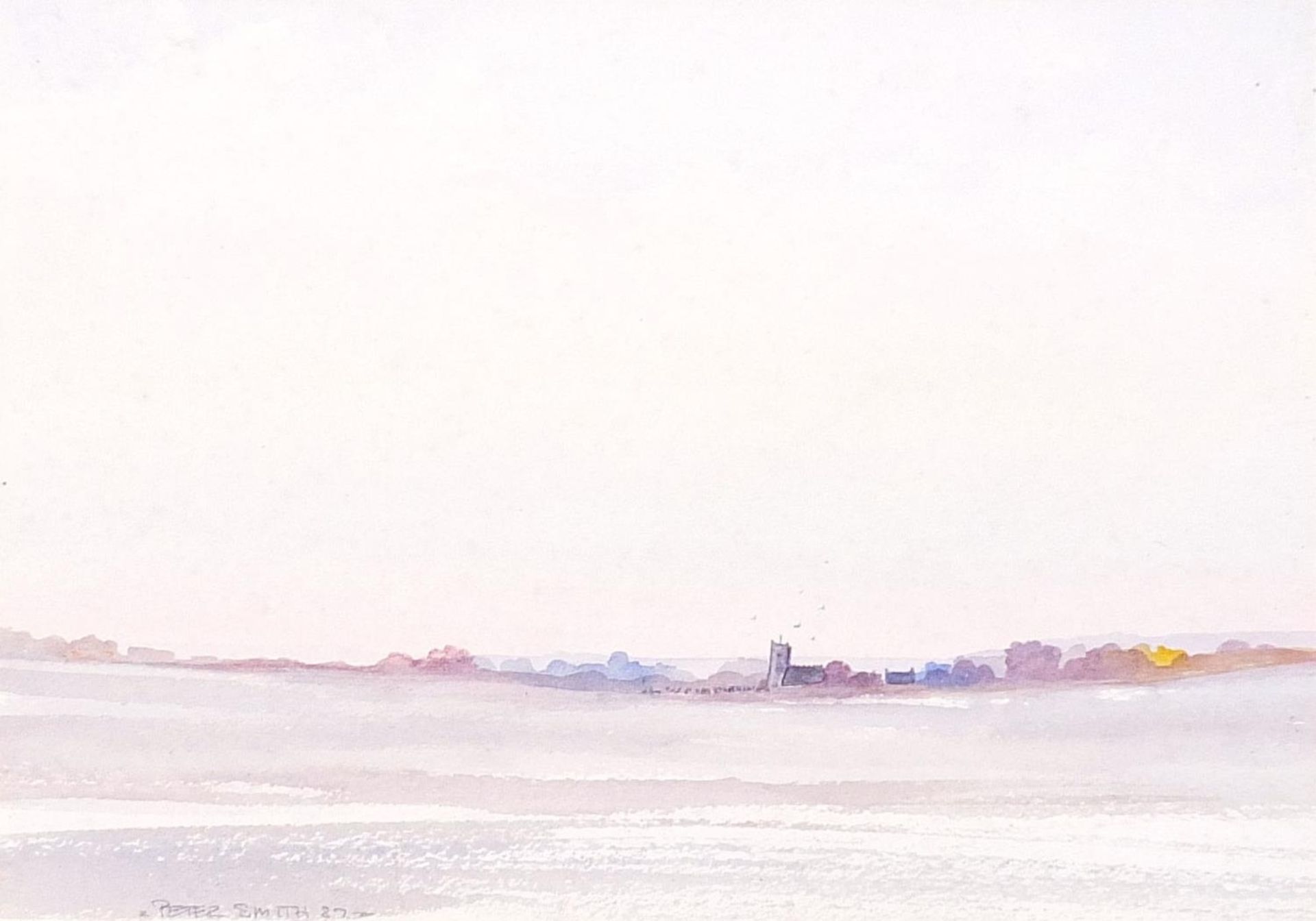 Peter Smith '82 - Field before buildings, pair of watercolours, mounted and framed, one glazed, each - Image 13 of 22
