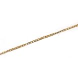18ct gold box link necklace, 60cm in length, 7.1g : For Further Condition Reports Please Visit Our