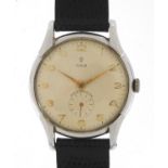 Tudor, vintage gentlemen's manual wind wristwatch with subsidiary dial, the case numbered 638346