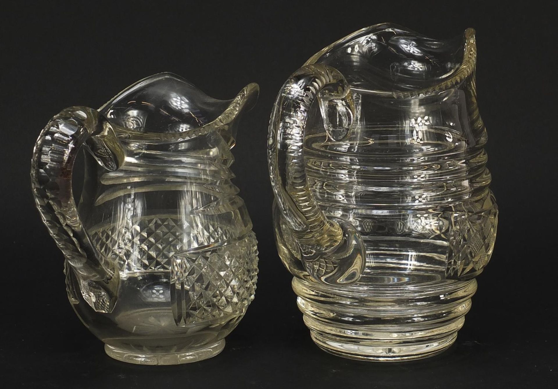 Two Georgian cut glass jugs, the largest 19cm high : For Further Condition Reports Please Visit - Bild 2 aus 4