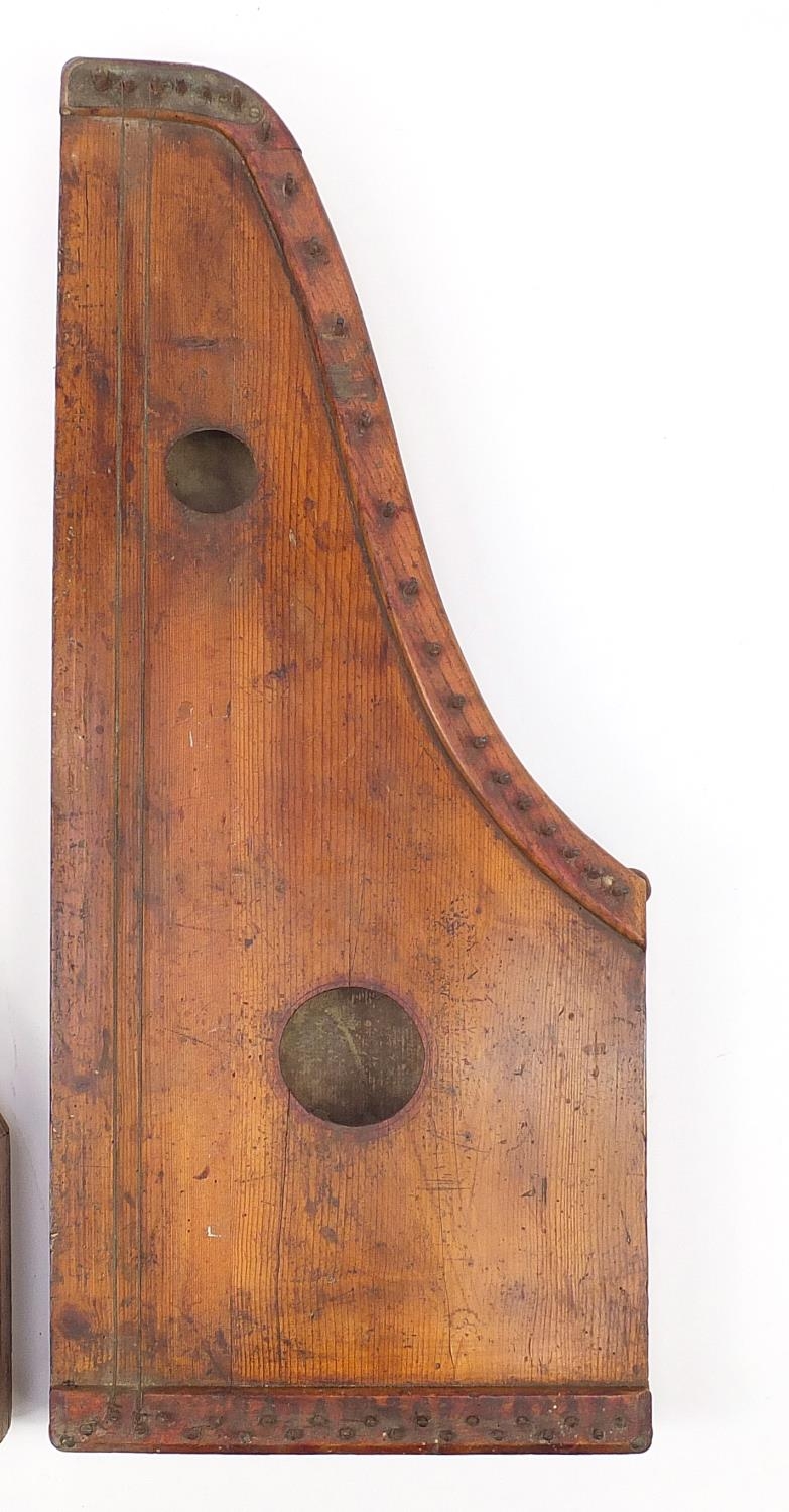 Two hardwood zithers, the largest 80cm high : For Further Condition Reports Please Visit Our Website - Image 3 of 5