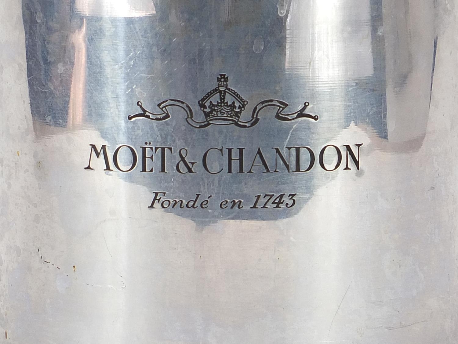 Moet & Chandon design Champagne ice bucket with ring turned handles, 20.5cm high : For Further - Image 2 of 5