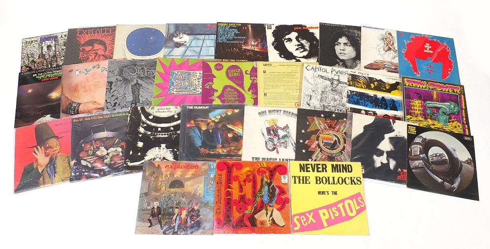 Vinyl LP's including Skids, Switch, The World of Donovan, Kings of Punk, Tyrannosaurus Rex, Joe