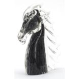 Murano glass horse head, 21cm high : For Further Condition Reports Please Visit Our Website -