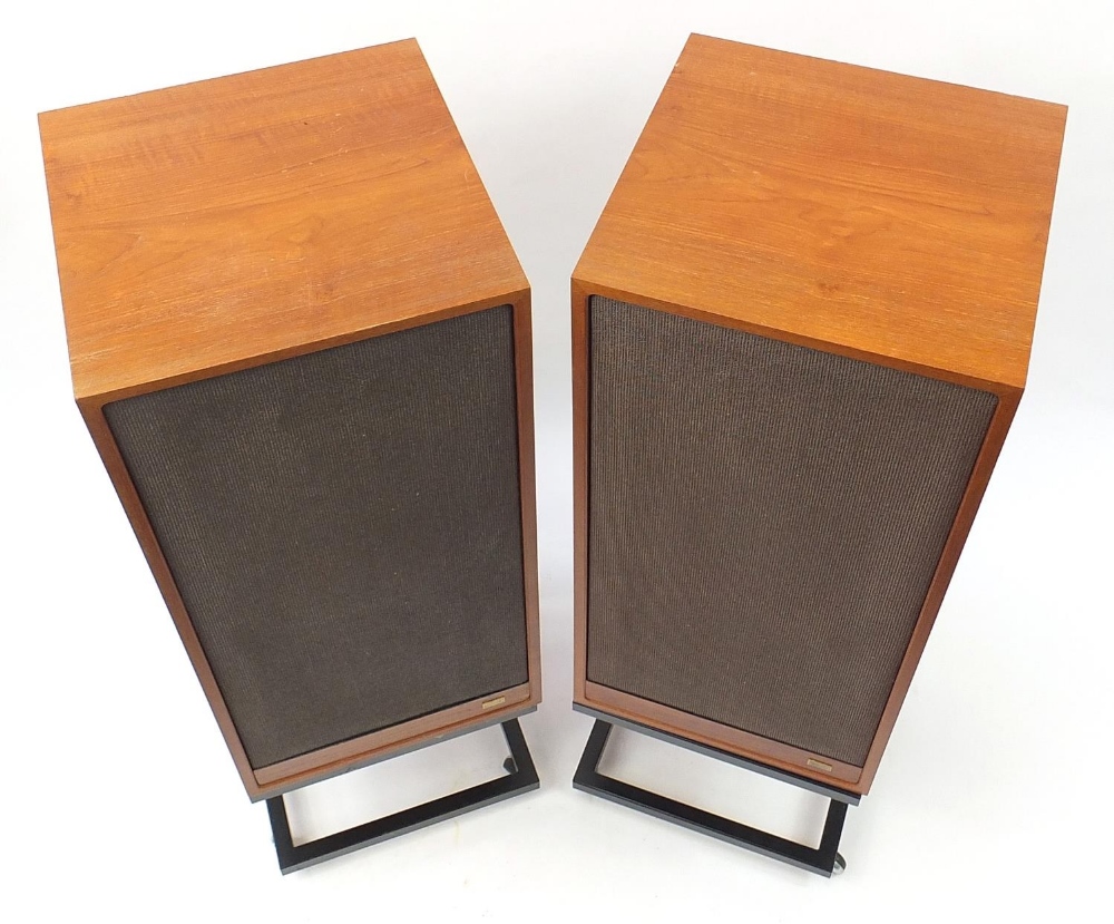 Pair of Spendor BCIII speakers with stands, serial number 83, the speakers 80cm H x 39.5cm W x 39. - Image 2 of 5