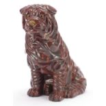 Austrian style life sized pottery dog, 32cm high : For Further Condition Reports Please Visit Our