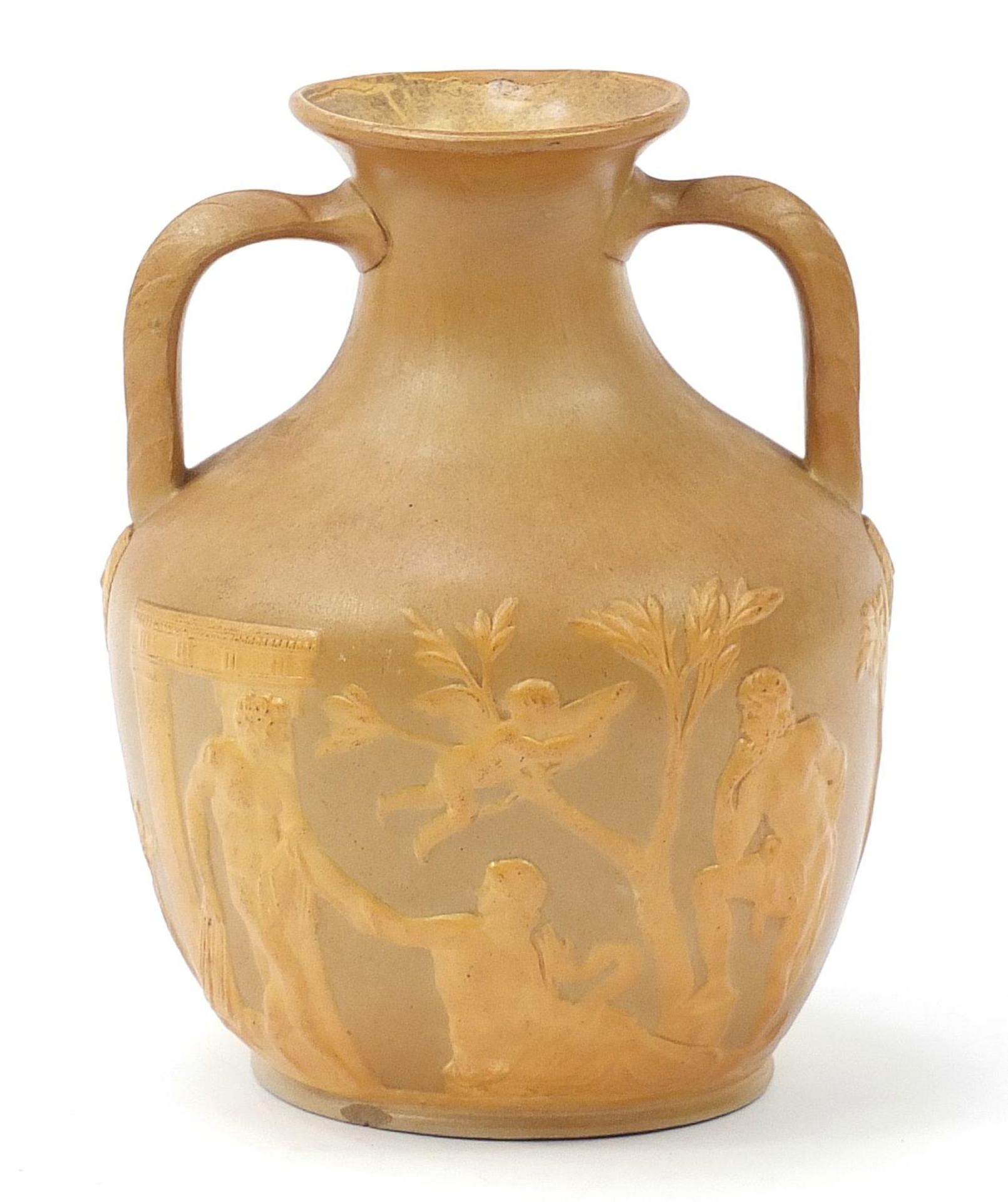 19th century porcelain Portland vase, 23cm high : For Further Condition Reports Please Visit Our - Bild 2 aus 5