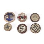 Six German military interest badges : For Further Condition Reports Please Visit Our Website -