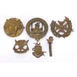 Militaria including a Cinq Ports cap badge and buckle : For Further Condition Reports Please Visit