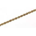 9ct gold rope twist necklace, 66cm in length, 7.5g : For Further Condition Reports Please Visit