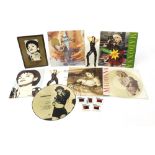 Madonna picture discs and vinyl LP's together with five Beatles Walton photographic slides including