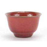 Chinese porcelain tea bowl having a sang de boeuf glaze, 7cm in diameter : For Further Condition