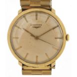 Longines, gentlemen's 9ct gold manual wristwatch with box, 35mm in diameter : For Further