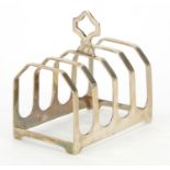 Viners, George VI silver four slice toast rack, Sheffield 1940, 7.7cm wide, 51.6g : For Further